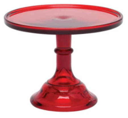 Ruby Red 10" Diameter Pedestal Cake Stand