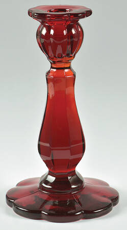 Ruby Red 8" Single Light Candlestick