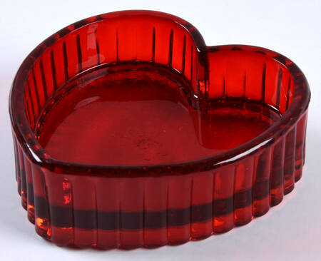 Ruby Red Small Heart Box No Lid