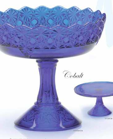 Queen Cobalt Blue Round Compote (Height X Width)