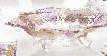 Grape and Cable Decorated Footed Mint Dish