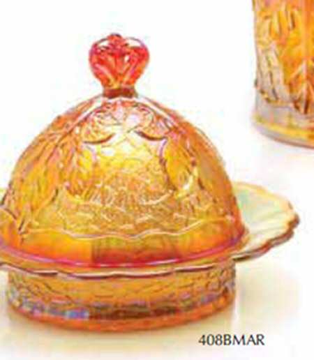 Maple Leaf Marigold Carnival Round Covered Butter