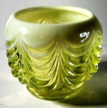 Drape Vaseline Opal 4" Candle Votive