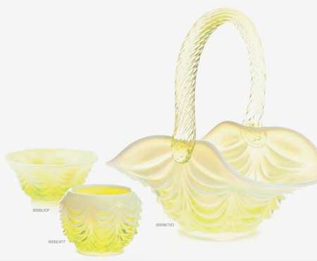 Drape Vaseline Opal by Mosser (Ohio)