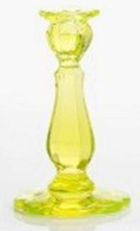 Vaseline 8" Single Light Candlestick