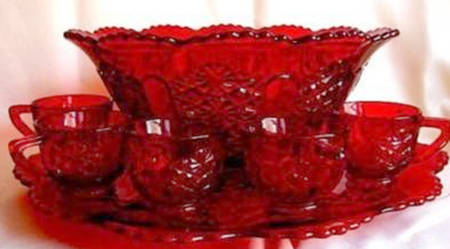 Daisy and Button Ruby Red by Mosser (Ohio)