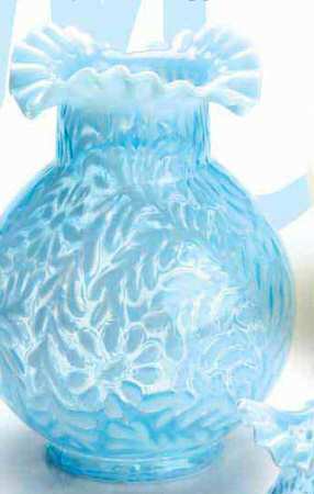 Fern and Daisy Aquamarine Opal by Mosser (Ohio)