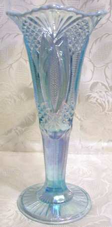 Diamond Classic Aqua Opal Carnival 10" Bud Vase