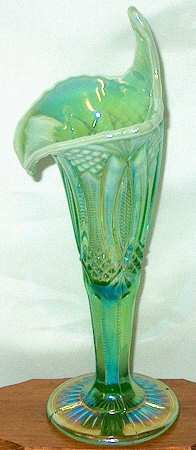 Diamond Classic Green Opal Carnival Jack in the Pulpit Vase