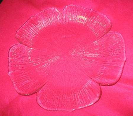 Lotus Blossoms Clear Luncheon Plate