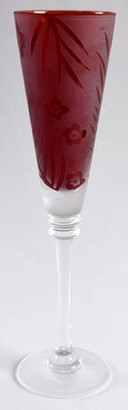 TROPIC Ruby Fluted Champagne
