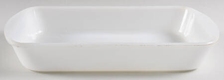 Glasbake Milkglass 13" Rectangular Baker