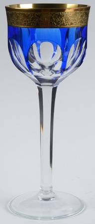 13887 Gold Cobalt Blue Hock Wine