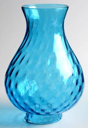 Colonial Peacock Blue Hurricane Lamp, No Globe