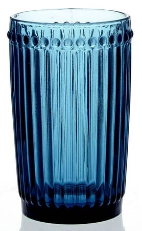 Italian Countryside (Pressed, Dots) Blue Highball