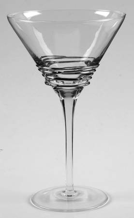 Swirl Platinum Martini Glass