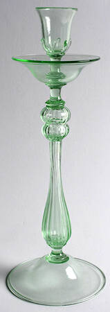 Art Glass 12" Tall Single Light Candlestick