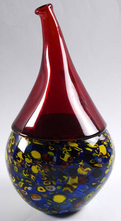 Art Glass 14" Flower Vase