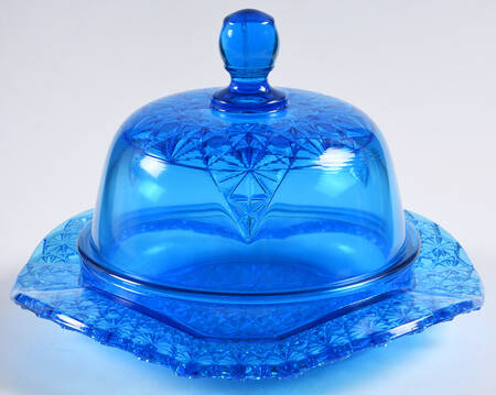 Queen Colonial Blue Round Covered Butter