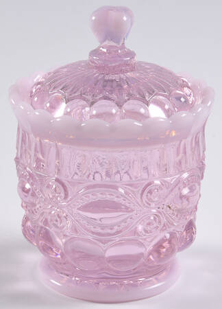 Eye Winker Pink Opal Sugar Bowl & Lid