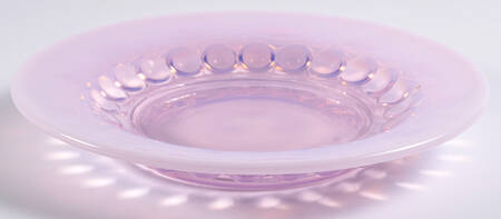 Eye Winker Pink Opal Round Butter Dish No Lid