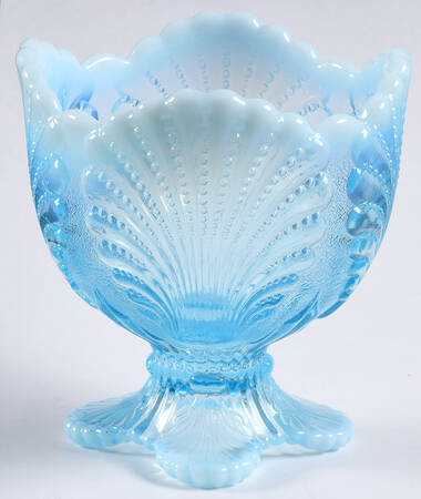 Shell Aqua Opal Footed Open Spooner