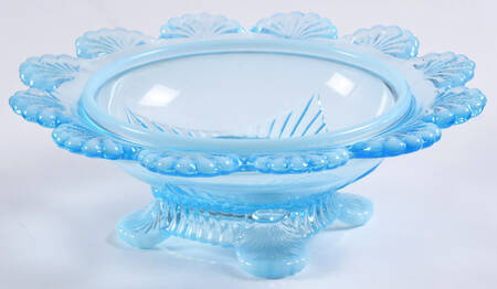 Shell Aqua Opal Round Butter Dish No Lid