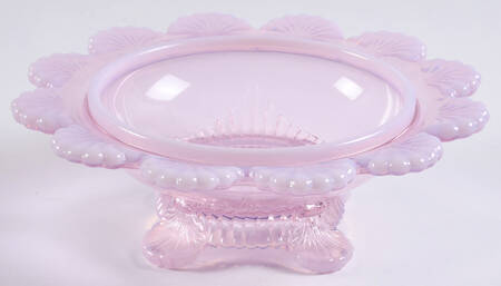 Shell Pink Opal Round Butter Dish No Lid