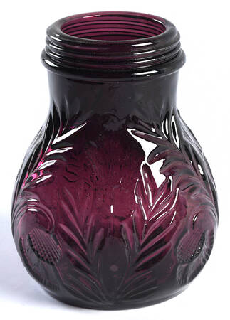 Inverted Thistle Amethyst Sugar Shaker W/No Metal Lid