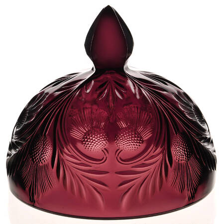 Inverted Thistle Amethyst Lid for Round Butter