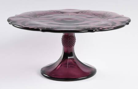 Inverted Thistle Amethyst 11" Diameter Pedestal Cake Stand