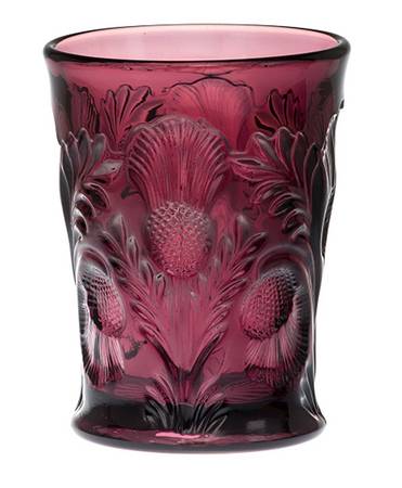 Inverted Thistle Amethyst 8 Oz Flat Tumbler