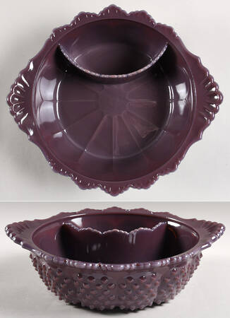 Gigi Eggplant Handled Divided Melon Bowl