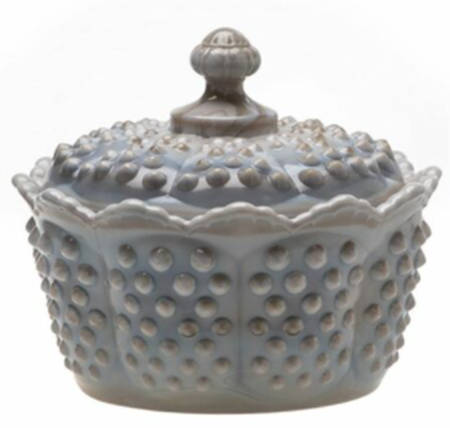 Gigi Marble Gray Butter Tub with Lid