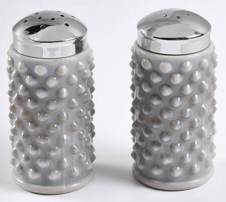 Gigi Marble Gray Salt and Pepper Shakers with Metal Lids