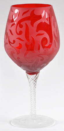 Elise Ruby (Wafer Stem) Water Goblet