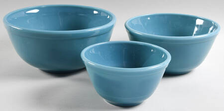 Georgia Blue Set of 3 Mixing Bowls (8", 7" & 5" Diameter)