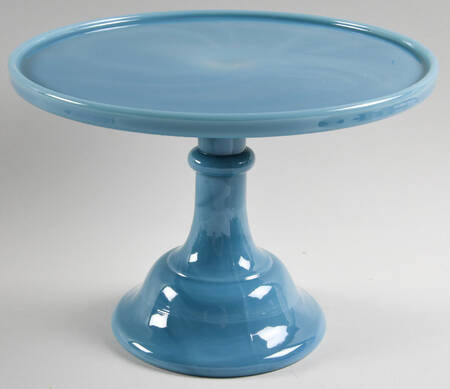 Georgia Blue 10" Diameter Pedestal Cake Stand