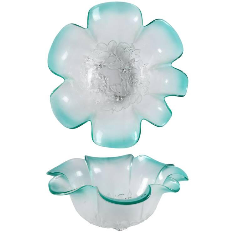 Rosella-Green 10" Fluted Bowl