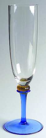 Acropolis Blue Fluted Champagne