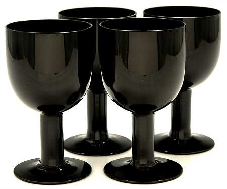 Novus-Black Water Goblet - Set of 4