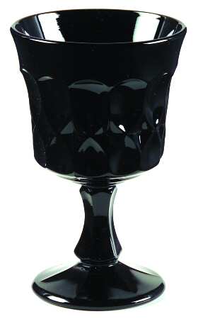 Perspective-Black Wine Glass