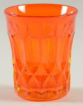 Perspective-Tangerine Flat Juice Glass