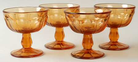 Provincial-Amber Champagne Tall Sherbet - Set of 4