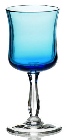 Rainbow-Blue (No Trim) Cordial Glass