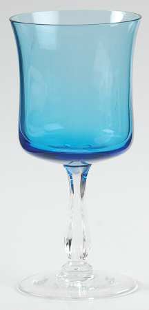 Rainbow-Blue (No Trim) Wine Glass