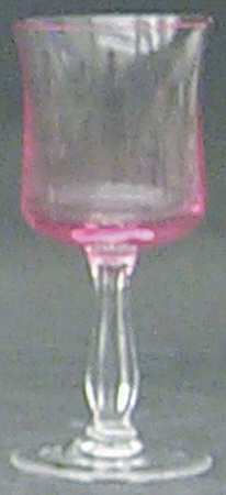 Rainbow-Pink (No Trim) Cordial Glass