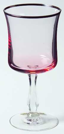 Rainbow-Pink (Platinum Trim) Wine Glass