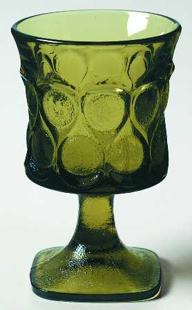 Spotlight-Olive Green Wine Glass