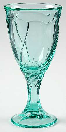 Sweet Swirl-Aqua Wine Glass